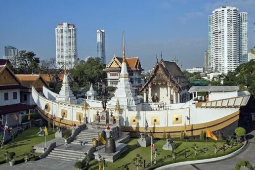 Бангкок Вечерний Бриз 7 Храм-корабль и небоскрёбы Бангкока