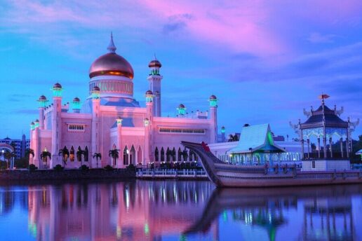 Сингапур Бруней 8 Водная деревня Kampong Ayer в Брунее